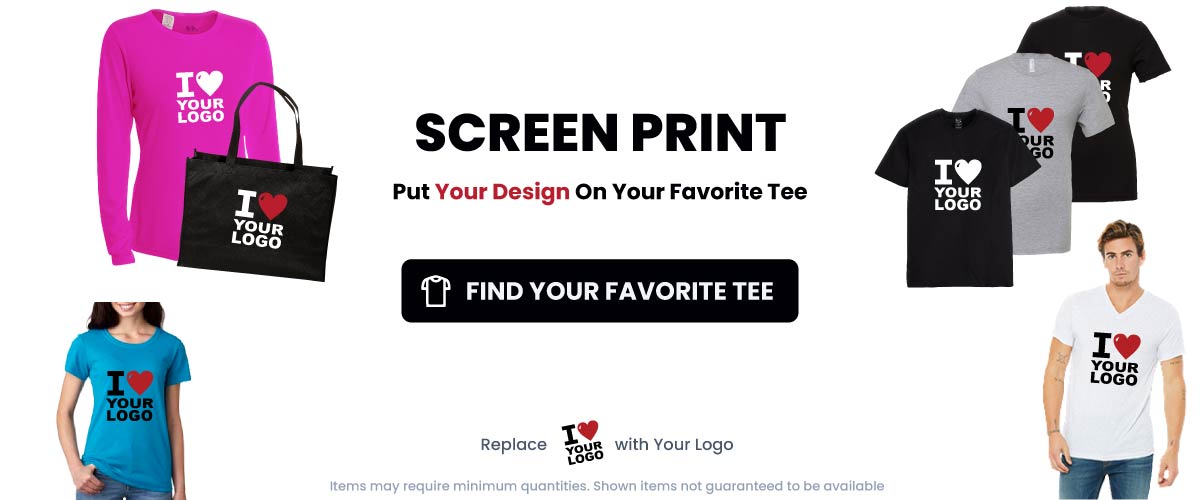 Screen Print, Put your design on your favorite tee. Replace any 