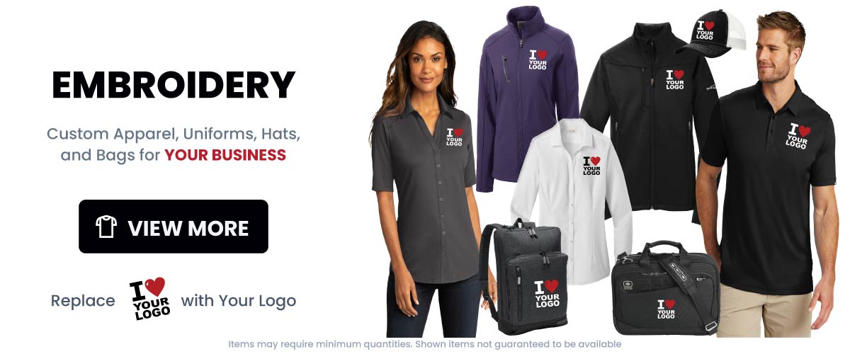 Graphix Signs and Embroidery has been fulfilling your embroidery needs since 1991. We are locally owned and operated and all our embroidering is stitched at our Holland, MI location. Offering Custom Apparel, Uniforms, Hats, and Bags for Your Business. Replace the